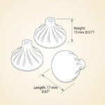 Moule en Silicone Khinkali, Moule pour Fondants de Cire, Moule pour Inclusions de Bougies, Moule pour Fabrication de Savon, Moule pour Argile Polymère, Moule en Forme d'Aliment – Image 3