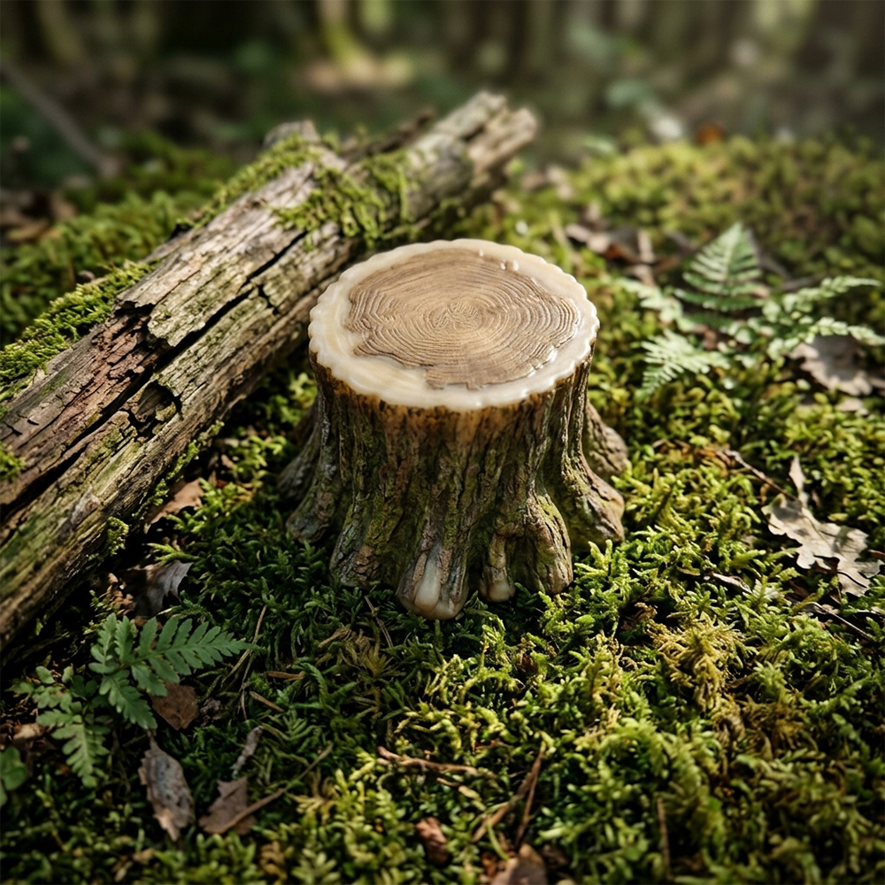MO-000024 Stump_0000_20260519_211926.jpg_202605192153 Miniatiūrinė Medžio Kelmo Silikoninė Forma, Kelmo Forma Polimeriniam Moliui, Epoksidinės Dervos Miško Forma, Lėlių Namelio Miniatiūrinis Miško Dekoras - Image 1