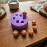Miniature Peach Silicone Mold, 1:6 Dollhouse Fruit Food Mold, Polymer Clay Resin, Tiny Peach Kitchen Grocery Craft Mold