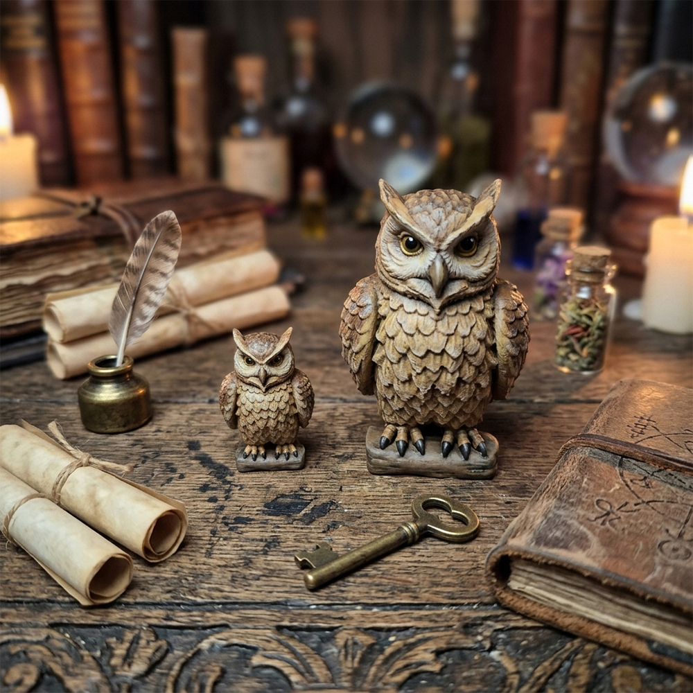 MO-000059 Owl 1 Miniatuur Uil Siliconen Mal, Realistische Uil Harsmal, Polymeerklei Uil Mal, Feeëntuin Miniatuur, Poppenhuisdecoratie, DIY Knutselmal - Afbeelding 1