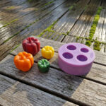 Miniature Pepper Silicone Mold, 1:6 Dollhouse Food Mold, Tiny Pepper Mold, Polymer Clay Resin Mold, Mini Kitchen Grocery DIY Craft