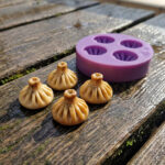 Miniatuur khinkali siliconenmal, kleine dumpling-voedselmal voor poppenhuis op schaal 1:6, polymeerkleimal, harsbedelmal, mini-voedsel DIY-knutselwerk